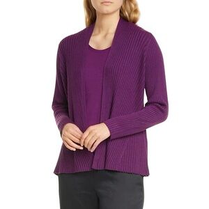Eileen Fisher Shaped Rib Cardigan size S